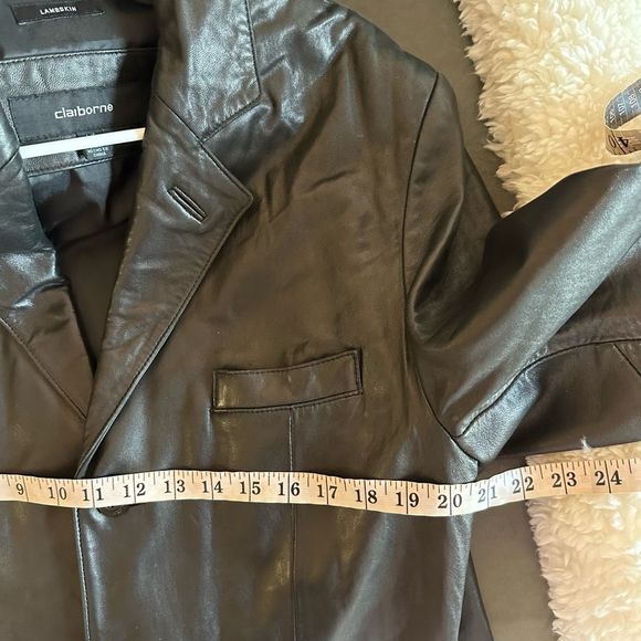 Vintage Liz Claiborne leather jacket woman’s L large (rs401) - Picture 7 of 10